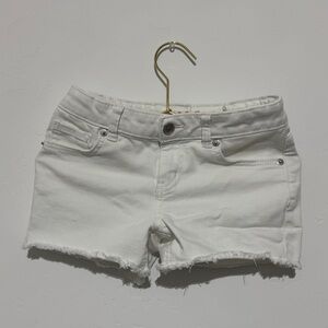 Cat & Jack White Shorts with Distressed Hem